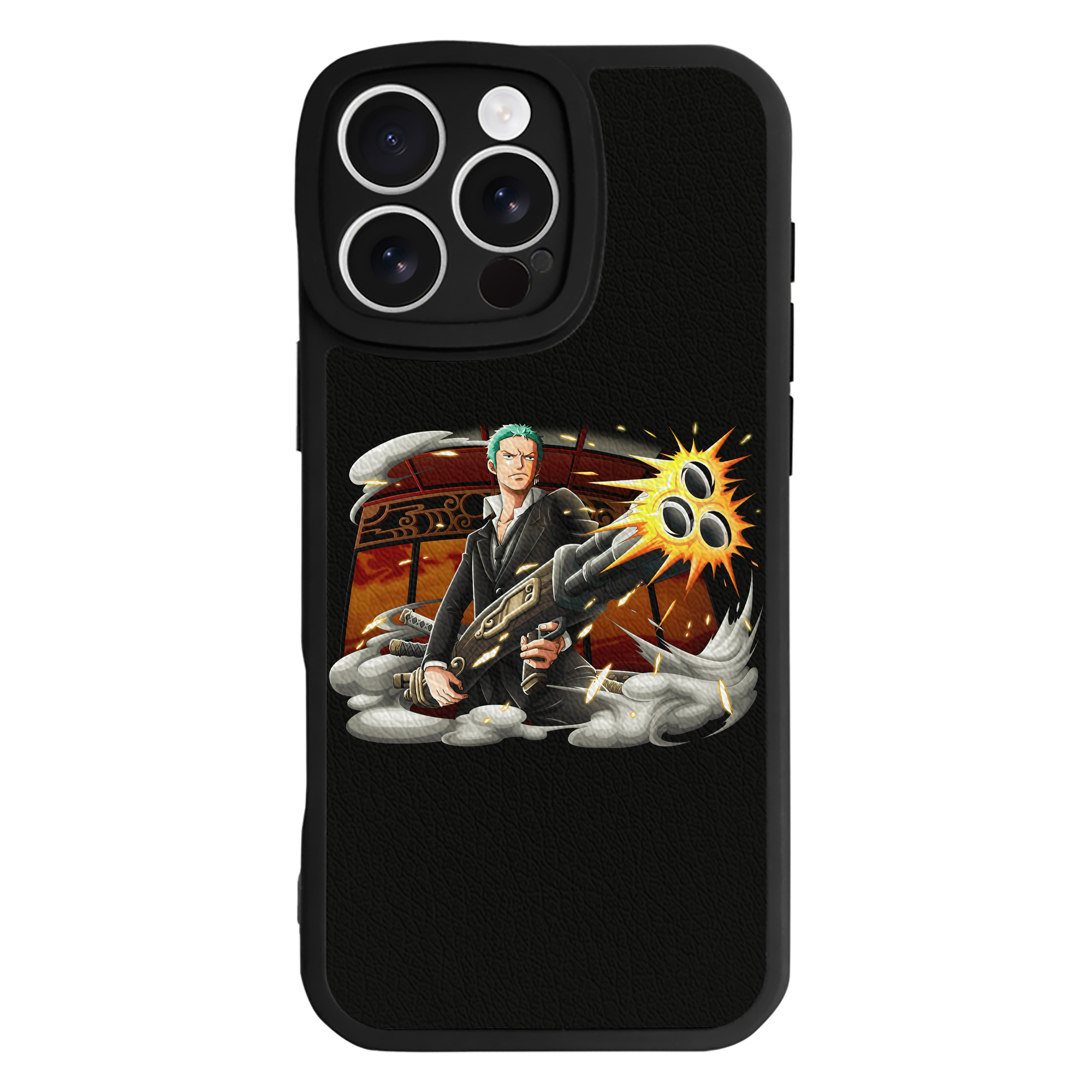 （画像用） ワンピース ロロノア・ゾロ ONE PIECE Roronoa Zoro 【iPhone 16シリーズ対応】シリコンスマホケース（レザー調） 材質：シリコン
